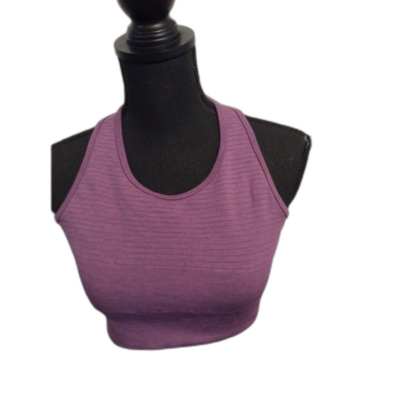 Alphalete Sports Bra Medium M Purple Criss Cross Back - Picture 1 of 5